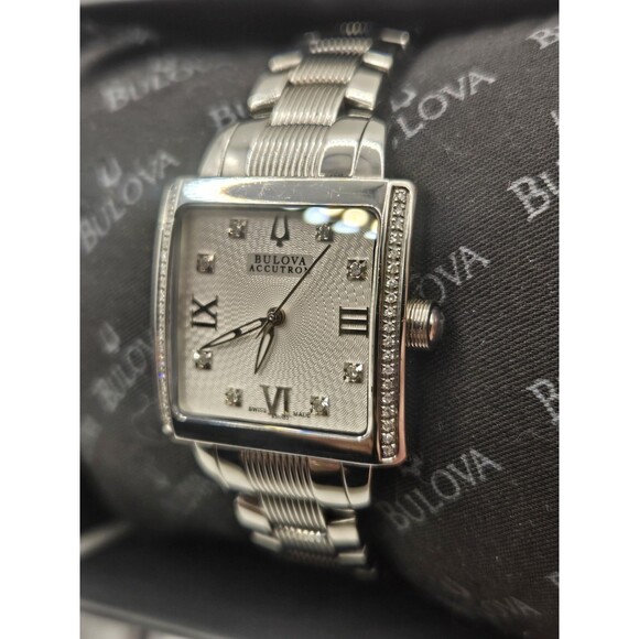 Accutron by Bulova 63R103 Masella Diamond Silver Band Women\'s Watch $950 main image 12